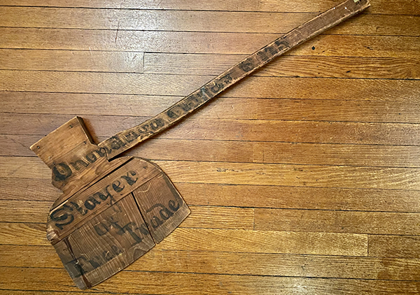 wooden campaign ax